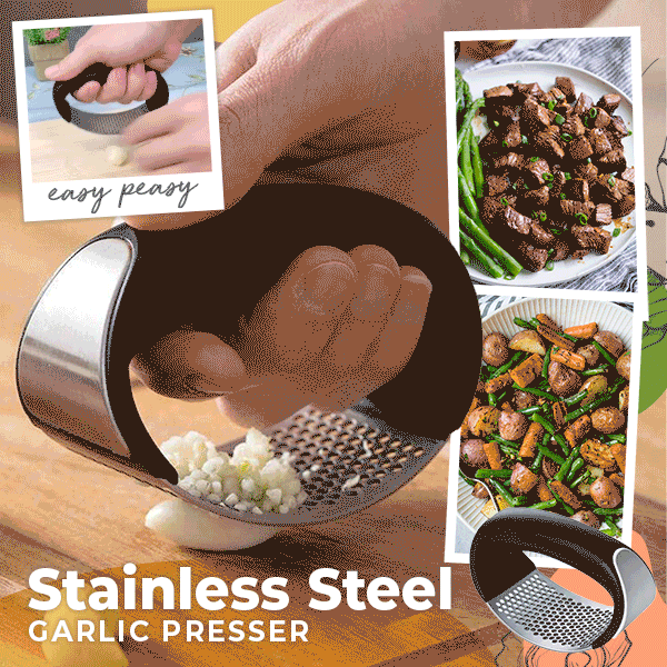 (Special Offer Now) Stainless Steel Garlic Presser