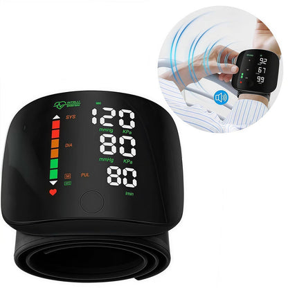 Wrist Blood Pressure Monitor Led Display, Touch Screen Wrist Blood Pressure Cuff 99x2 Reading Memory