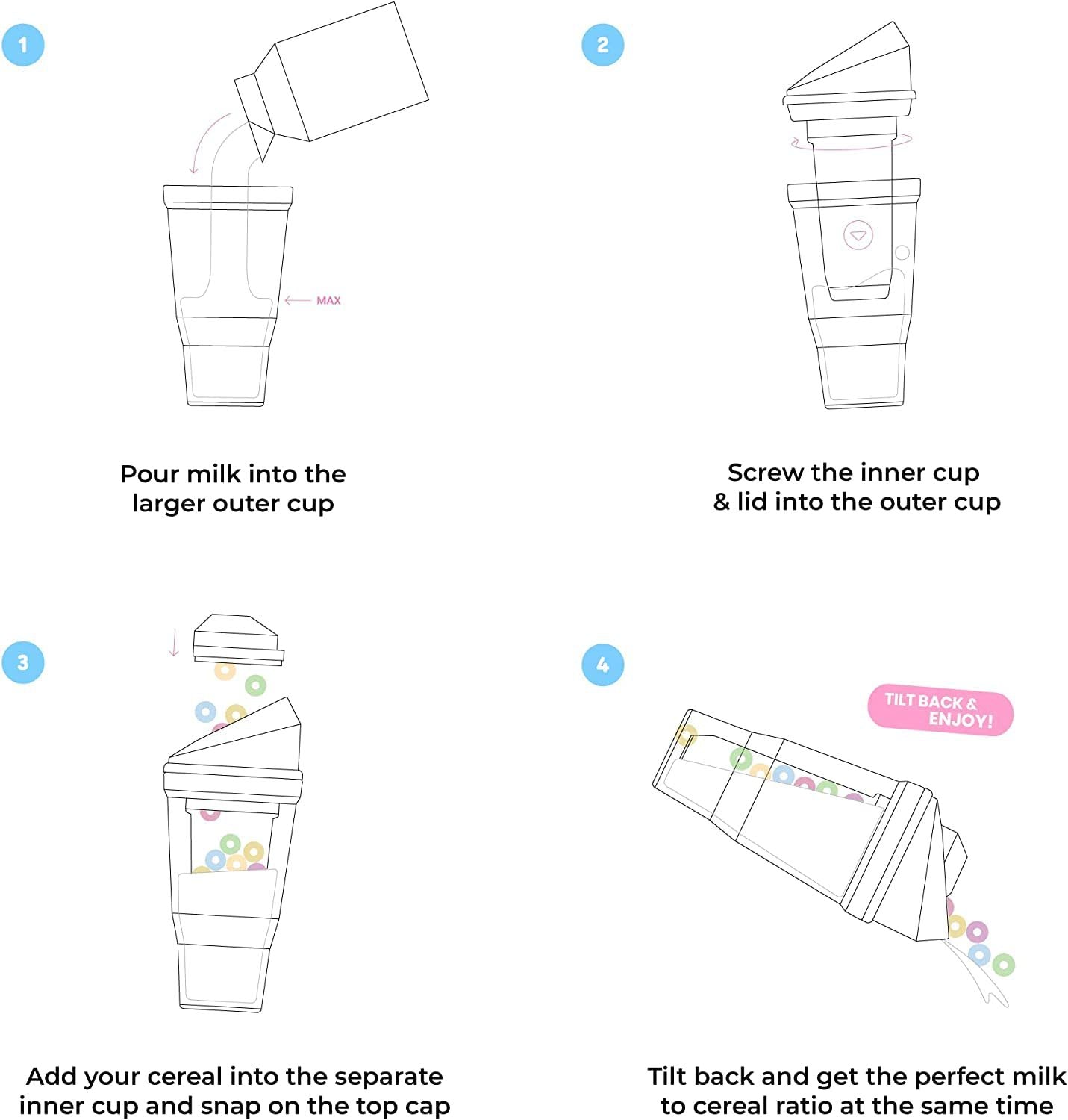 Dry and wet separation cereal cup
