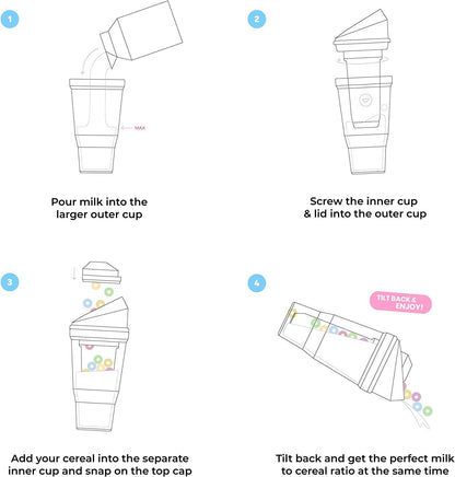Dry and wet separation cereal cup