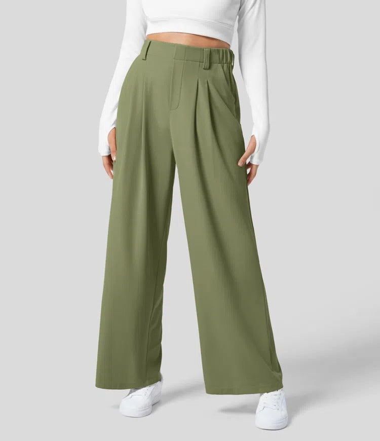 🎲Lucky discount! High-waisted wide-leg pants with a drape